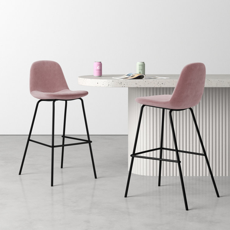 Montreal bar best sale stool charcoal velvet